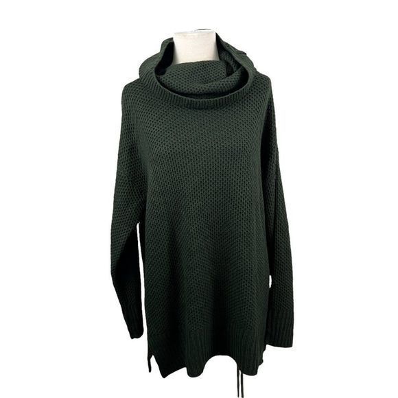 NWT SANCTUARY Olive Green Waffle Turtle Neck Sweater (M) - Picture 8 of 8